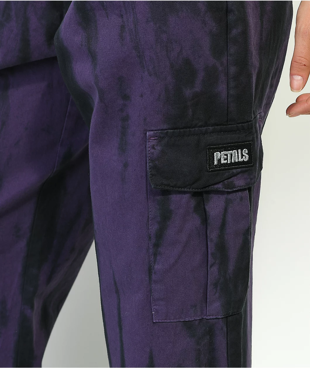 Petals By Petals And Peacocks Swirl Purple Tie Dye Cargo Pants - Image 3