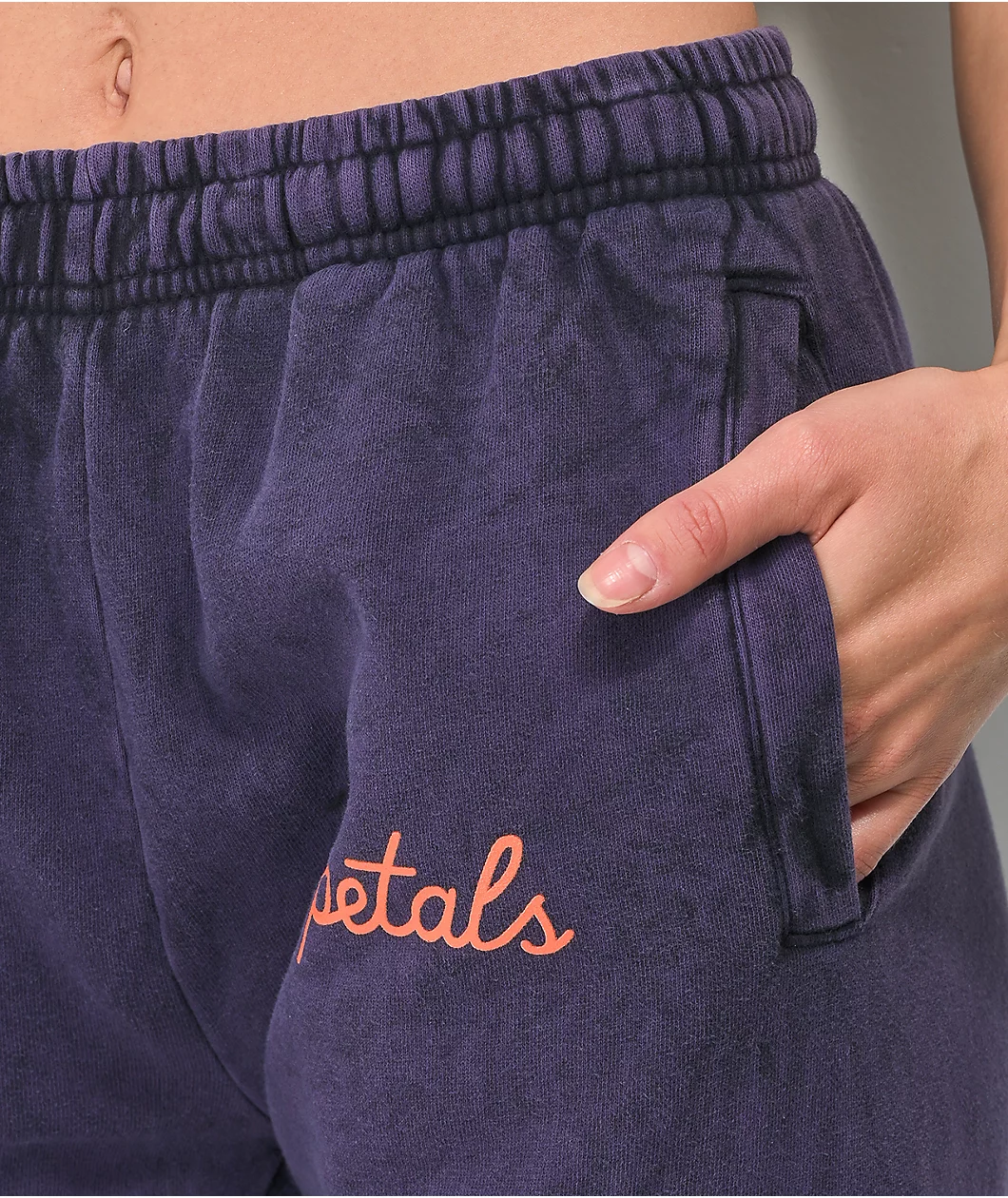 Petals By Petals And Peacocks I Fly You Fly Purple Wash Sweatpants - Image 4