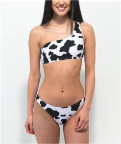 Petals By Petals And Peacocks Mood Cheeky Cow Print Bikini Bottom