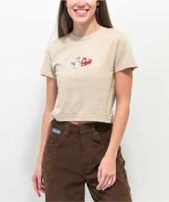 RIPNDIP Limbo Cream Crop T-Shirt