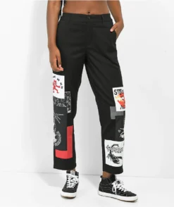 SWIXXZ Punk Patched Set Black Pants