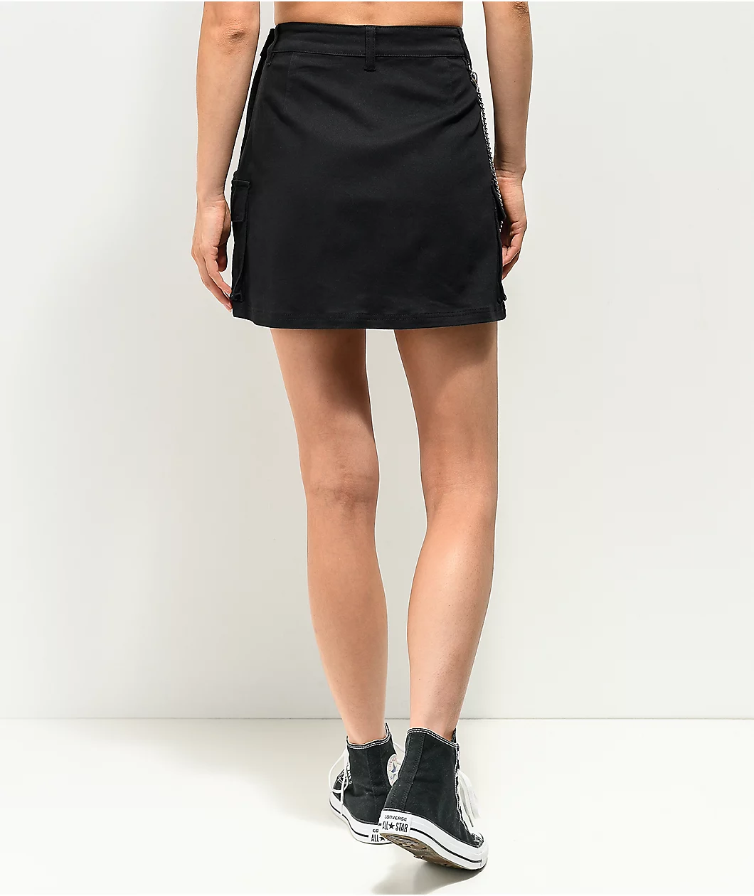 SWIXXZ Rustic Metal Black Cargo Skirt - Image 2