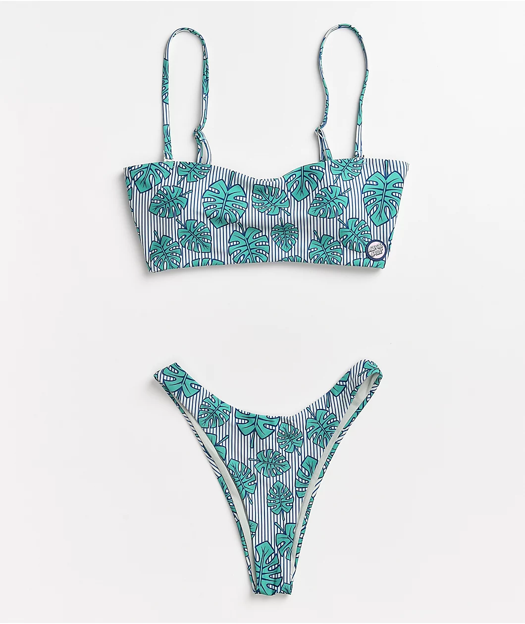 Santa Cruz Other Dot Monstera Rib High Leg Bikini Bottom - Image 3