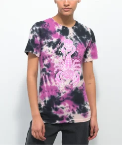 Santa Cruz Scorpio Purple & Black Tie Dye T-Shirt