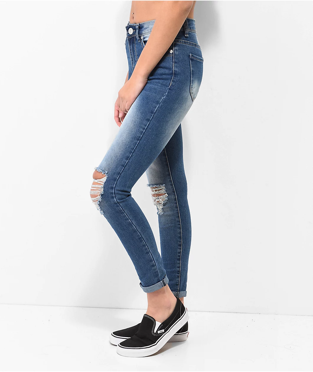 Thrill Jeans High Rise Blue Skinny Jeans - Image 7