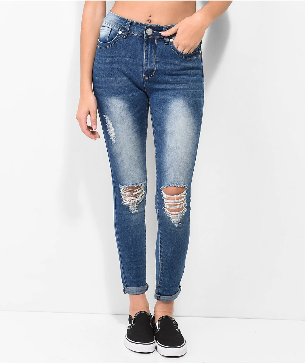 Thrill Jeans High Rise Blue Skinny Jeans - Image 5