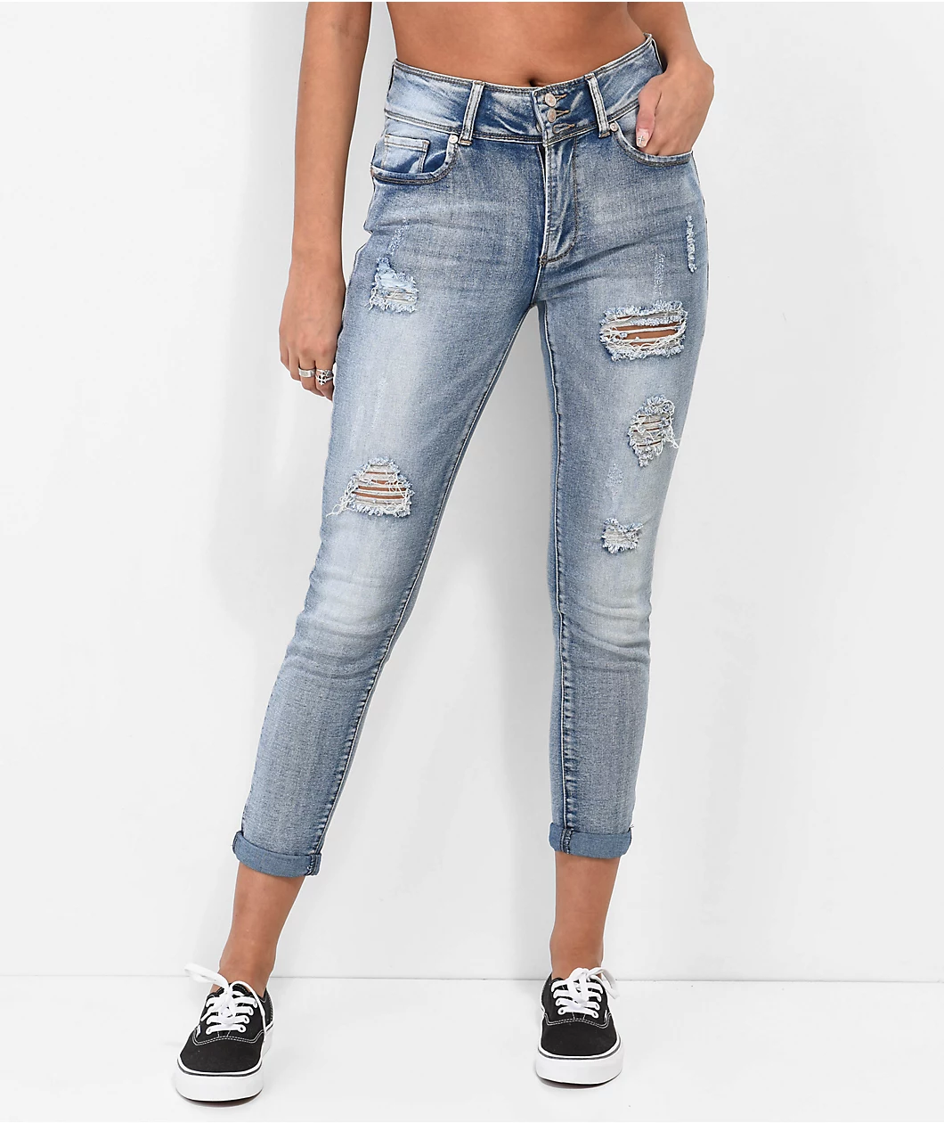 Thrill Jeans High Rise Indigo Skinny Jeans - Image 6