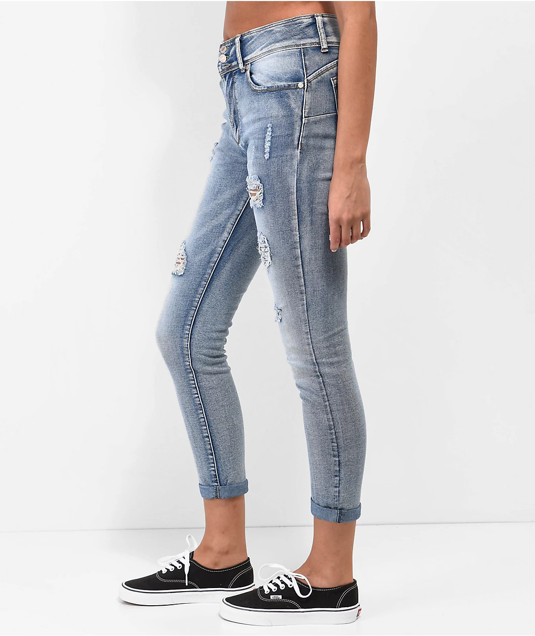 Thrill Jeans High Rise Indigo Skinny Jeans - Image 8