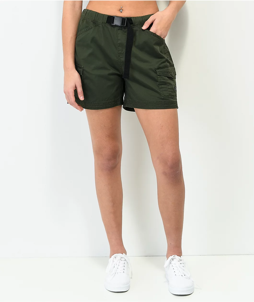 Unionbay Chase Green Utility Belt Shorts