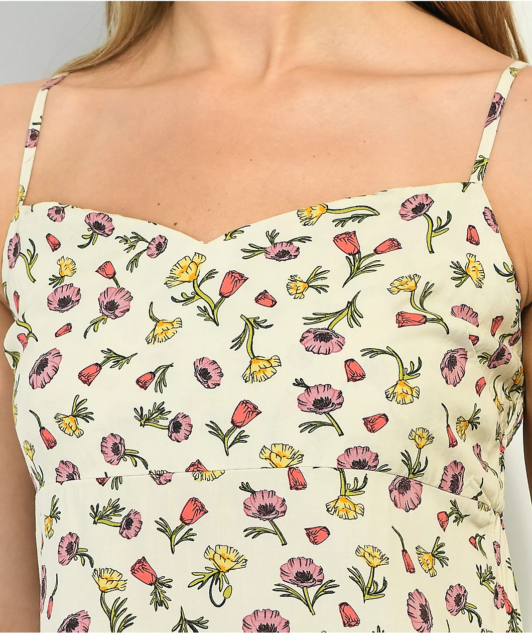 Vans Daly Floral Tan Tank Dress - Image 3