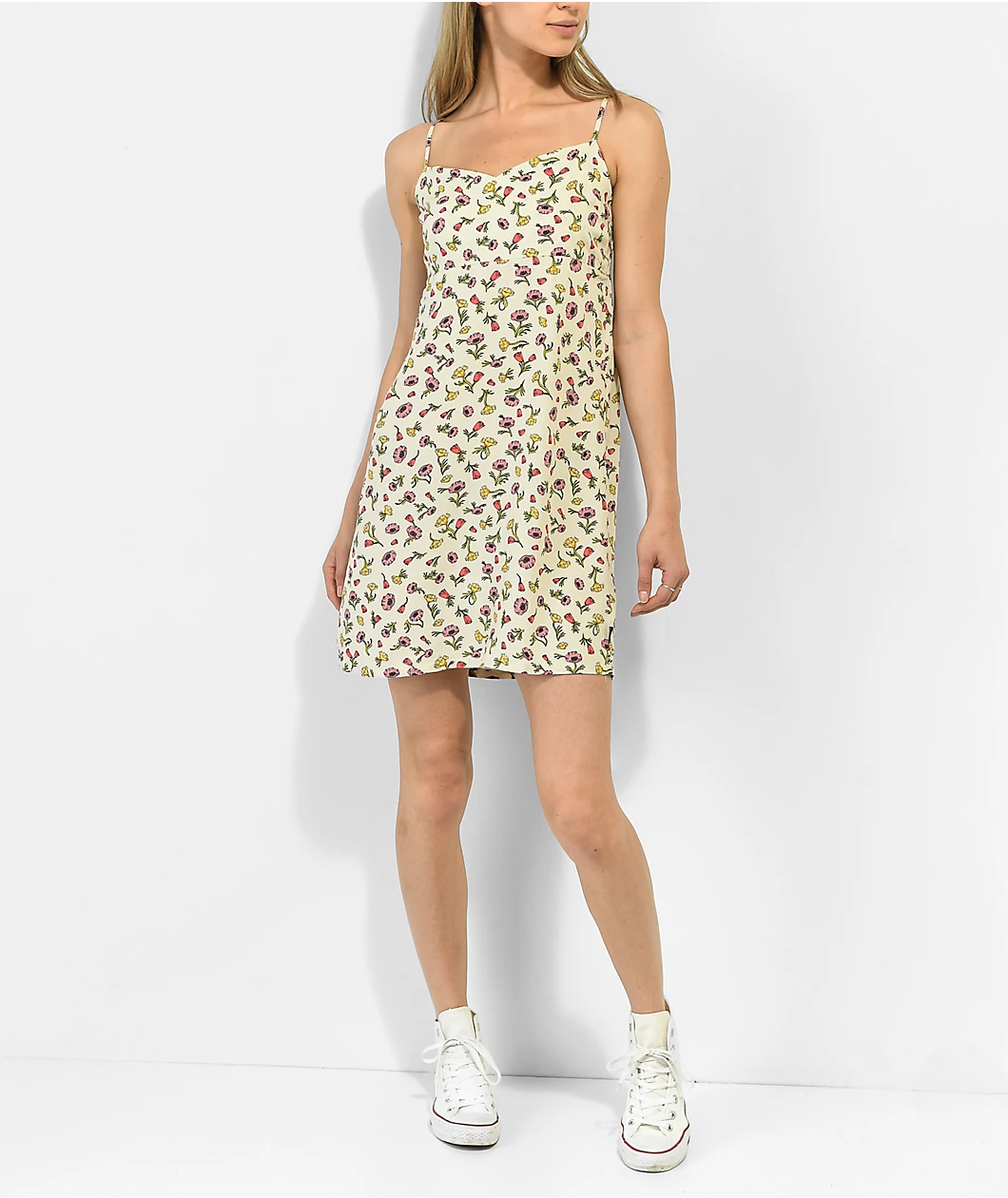 Vans Daly Floral Tan Tank Dress - Image 4