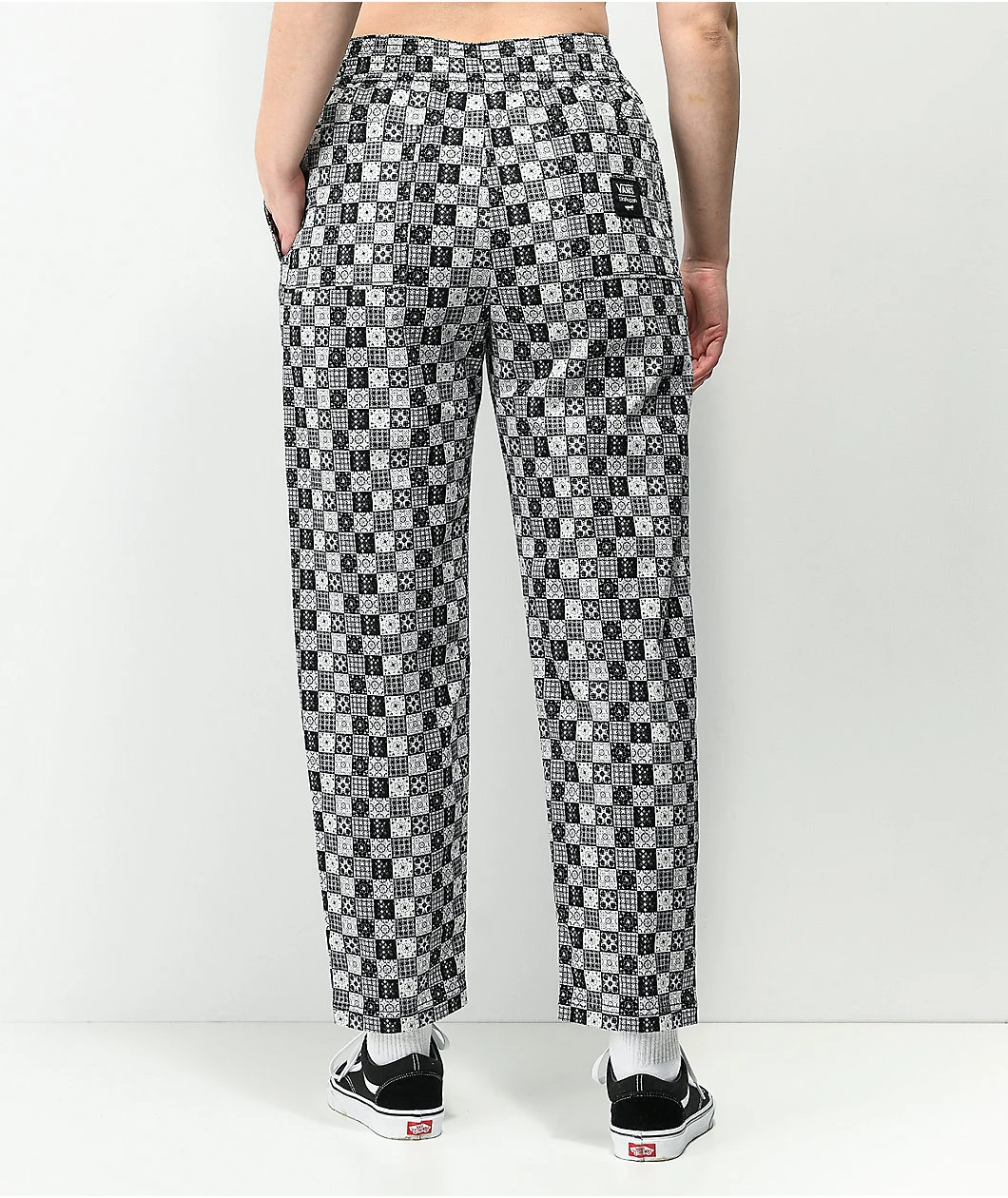 Vans X Skateistan Black & White Print Elastic Waist Pants - Image 7
