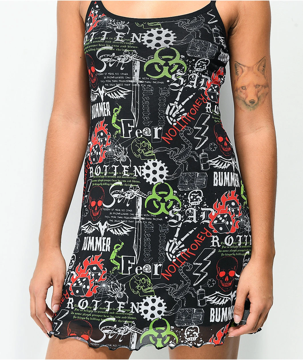 Vitriol Lyra Black Mesh Tank Top Dress - Image 4