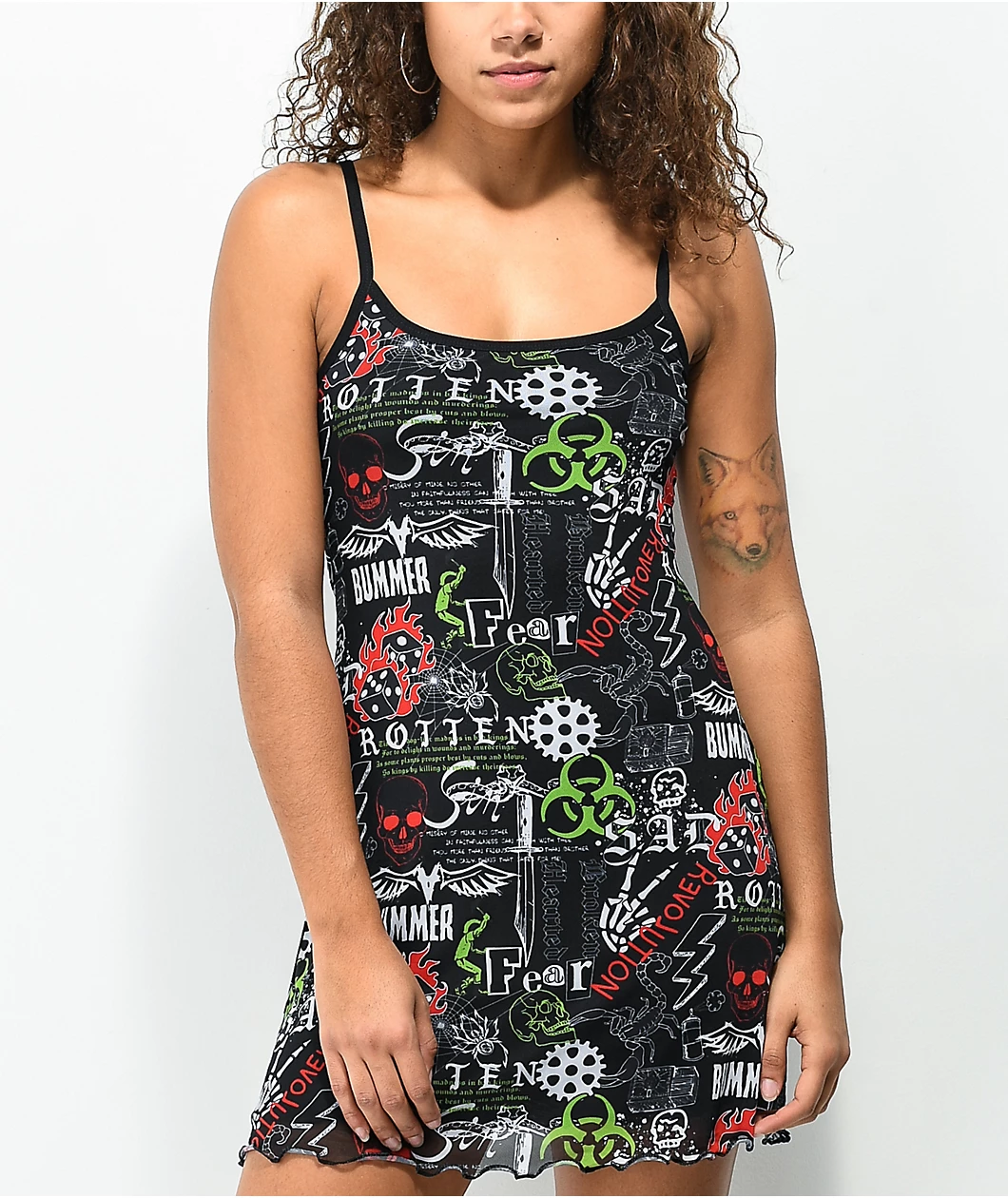 Vitriol Lyra Black Mesh Tank Top Dress - Image 2