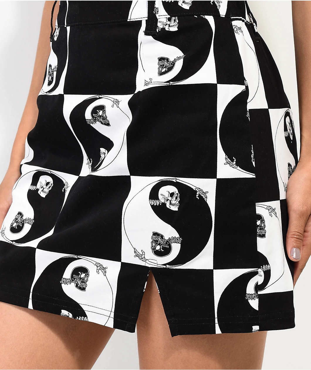 Your Highness Harmony Black & White Checkered Skirt - Image 3