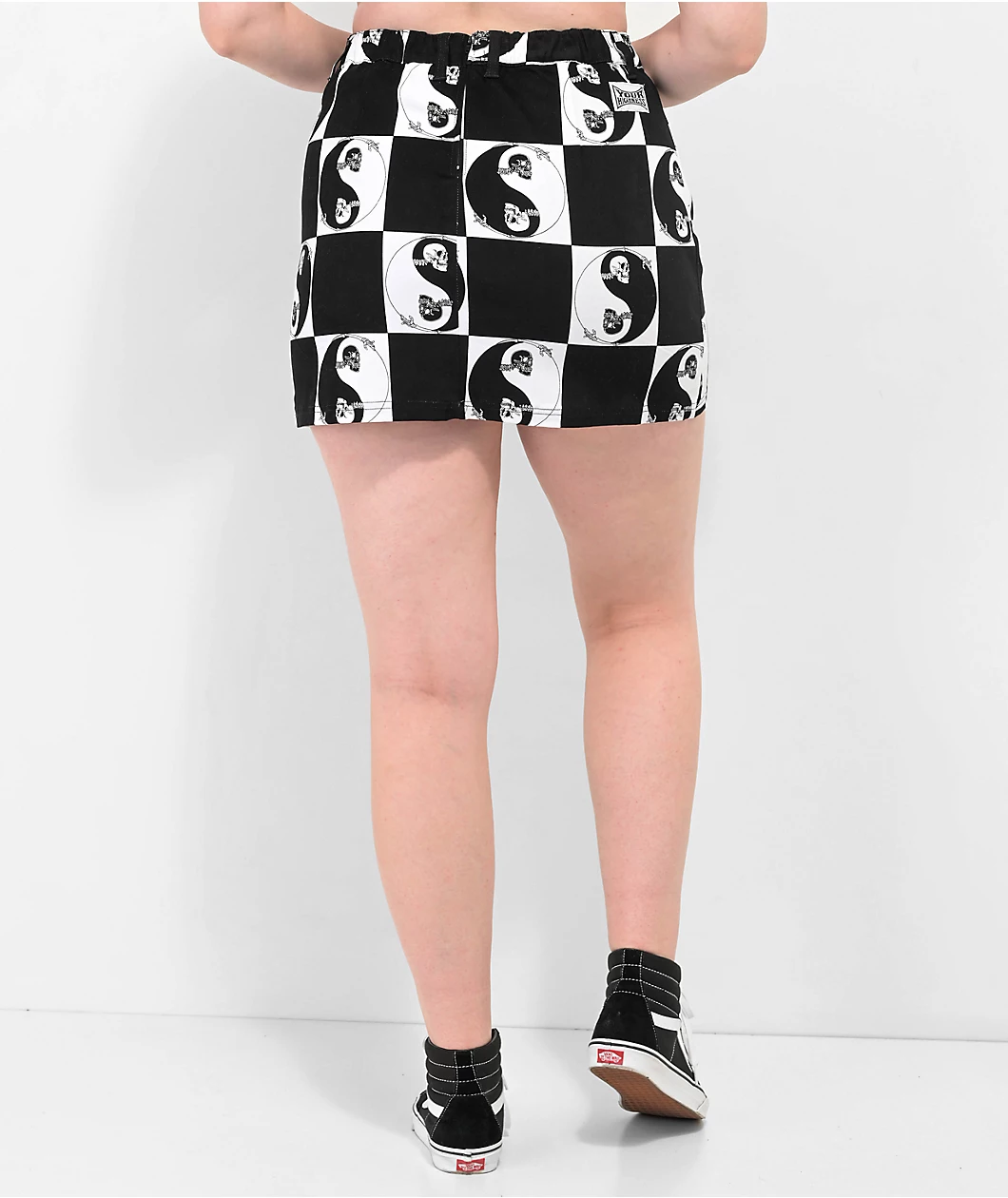 Your Highness Harmony Black & White Checkered Skirt - Image 5